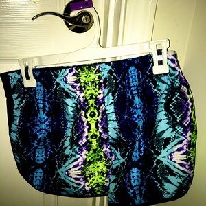 snake skin pattern shorts